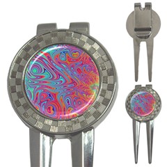 Fractal Bright Fantasy Design 3-in-1 Golf Divots by Pakrebo