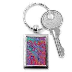 Fractal Bright Fantasy Design Key Chains (rectangle)  by Pakrebo