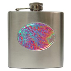 Fractal Bright Fantasy Design Hip Flask (6 Oz) by Pakrebo