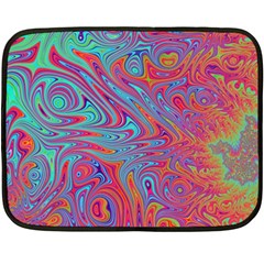 Fractal Bright Fantasy Design Double Sided Fleece Blanket (mini)  by Pakrebo