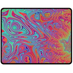 Fractal Bright Fantasy Design Fleece Blanket (medium)  by Pakrebo