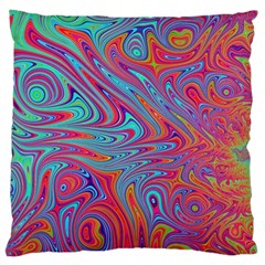 Fractal Bright Fantasy Design Large Cushion Case (one Side) by Pakrebo