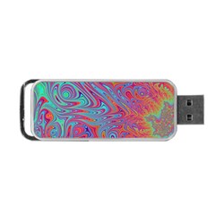 Fractal Bright Fantasy Design Portable Usb Flash (two Sides) by Pakrebo