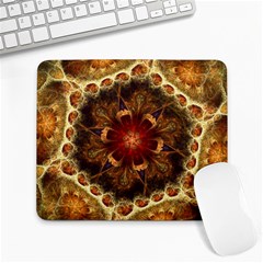 Dawn Day Fractal Sunny Gold Red Large Mousepads by Pakrebo