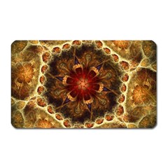 Dawn Day Fractal Sunny Gold Red Magnet (rectangular) by Pakrebo