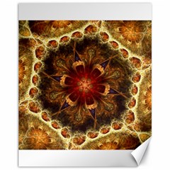 Dawn Day Fractal Sunny Gold Red Canvas 11  X 14 