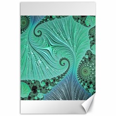 Fractal Artwork Fan Shape Art Canvas 24  X 36  by Pakrebo