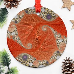 Fractal Art Artwork Pattern Fractal Ornament (round) by Pakrebo