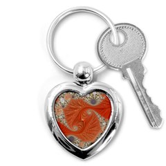 Fractal Art Artwork Pattern Fractal Key Chains (heart)  by Pakrebo