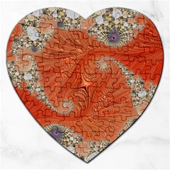 Fractal Art Artwork Pattern Fractal Jigsaw Puzzle (heart) by Pakrebo