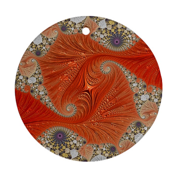 Fractal Art Artwork Pattern Fractal Round Ornament (Two Sides)