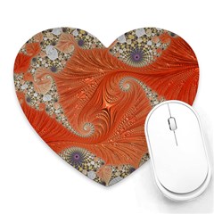 Fractal Art Artwork Pattern Fractal Heart Mousepads by Pakrebo