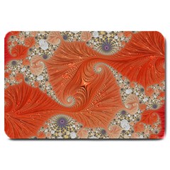 Fractal Art Artwork Pattern Fractal Large Doormat  by Pakrebo