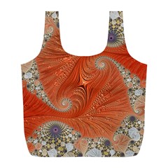 Fractal Art Artwork Pattern Fractal Full Print Recycle Bag (l) by Pakrebo