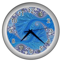 Fractal Artwork Artwork Fractal Art Wall Clock (silver) by Pakrebo