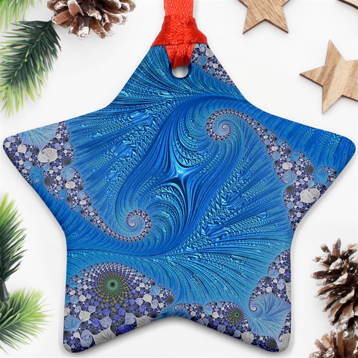 Fractal Artwork Artwork Fractal Art Star Ornament (Two Sides)