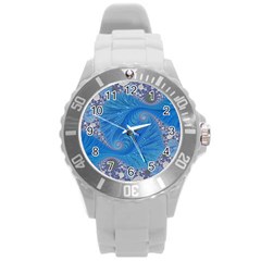 Fractal Artwork Artwork Fractal Art Round Plastic Sport Watch (L)