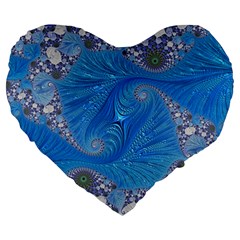 Fractal Artwork Artwork Fractal Art Large 19  Premium Flano Heart Shape Cushions