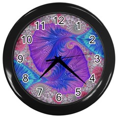 Fractal Artwork Art Design Wall Clock (black) by Pakrebo