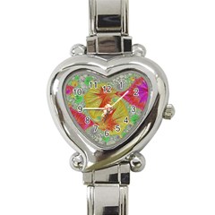 Fractal Artwork Fractal Artwork Heart Italian Charm Watch