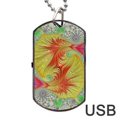 Fractal Artwork Fractal Artwork Dog Tag Usb Flash (one Side) by Pakrebo