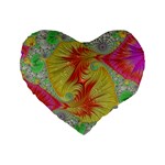 Fractal Artwork Fractal Artwork Standard 16  Premium Heart Shape Cushions Front