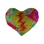 Fractal Artwork Fractal Artwork Standard 16  Premium Heart Shape Cushions Back