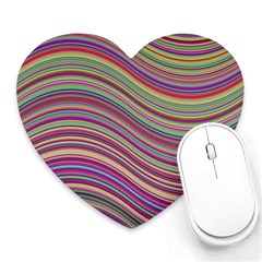 Wave Abstract Happy Background Heart Mousepads by Pakrebo