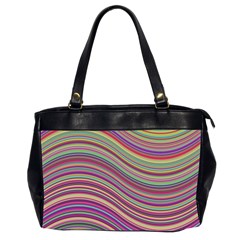 Wave Abstract Happy Background Oversize Office Handbag (2 Sides) by Pakrebo