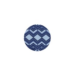 Textile Texture Fabric Zigzag Blue 1  Mini Buttons