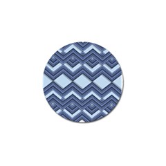 Textile Texture Fabric Zigzag Blue Golf Ball Marker