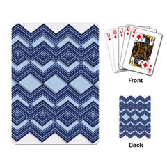 Textile Texture Fabric Zigzag Blue Playing Cards Single Design