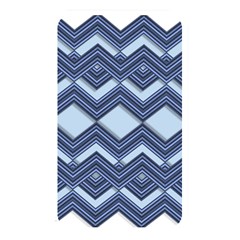 Textile Texture Fabric Zigzag Blue Memory Card Reader (Rectangular)