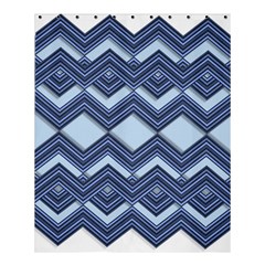 Textile Texture Fabric Zigzag Blue Shower Curtain 60  x 72  (Medium) 