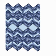 Textile Texture Fabric Zigzag Blue Large Garden Flag (Two Sides)