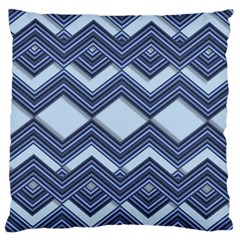 Textile Texture Fabric Zigzag Blue Large Cushion Case (One Side)