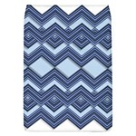 Textile Texture Fabric Zigzag Blue Removable Flap Cover (L) Front