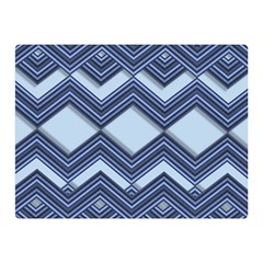 Textile Texture Fabric Zigzag Blue Double Sided Flano Blanket (Mini) 