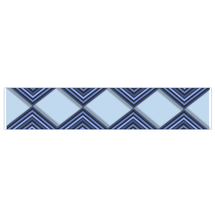 Textile Texture Fabric Zigzag Blue Small Flano Scarf