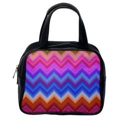 Pattern Chevron Zigzag Background Classic Handbag (one Side) by Pakrebo