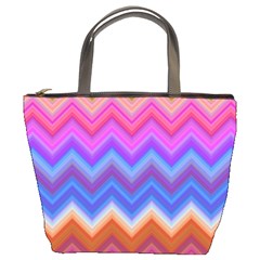 Pattern Chevron Zigzag Background Bucket Bag by Pakrebo