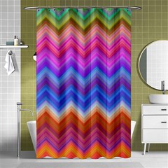 Pattern Chevron Zigzag Background Shower Curtain 48  X 72  (small)  by Pakrebo