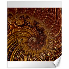 Copper Caramel Swirls Abstract Art Canvas 16  X 20  by Pakrebo