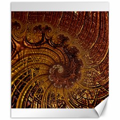 Copper Caramel Swirls Abstract Art Canvas 20  X 24  by Pakrebo