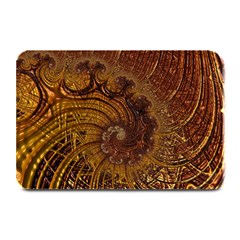 Copper Caramel Swirls Abstract Art Plate Mats by Pakrebo