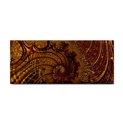 Copper Caramel Swirls Abstract Art Hand Towel