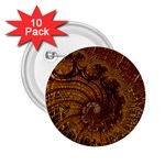 Copper Caramel Swirls Abstract Art 2.25  Buttons (10 pack)  Front