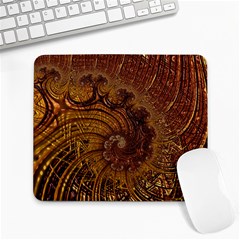 Copper Caramel Swirls Abstract Art Large Mousepads by Pakrebo