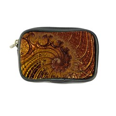 Copper Caramel Swirls Abstract Art Coin Purse by Pakrebo