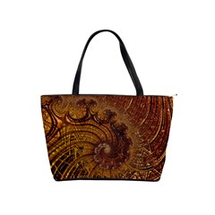 Copper Caramel Swirls Abstract Art Classic Shoulder Handbag by Pakrebo